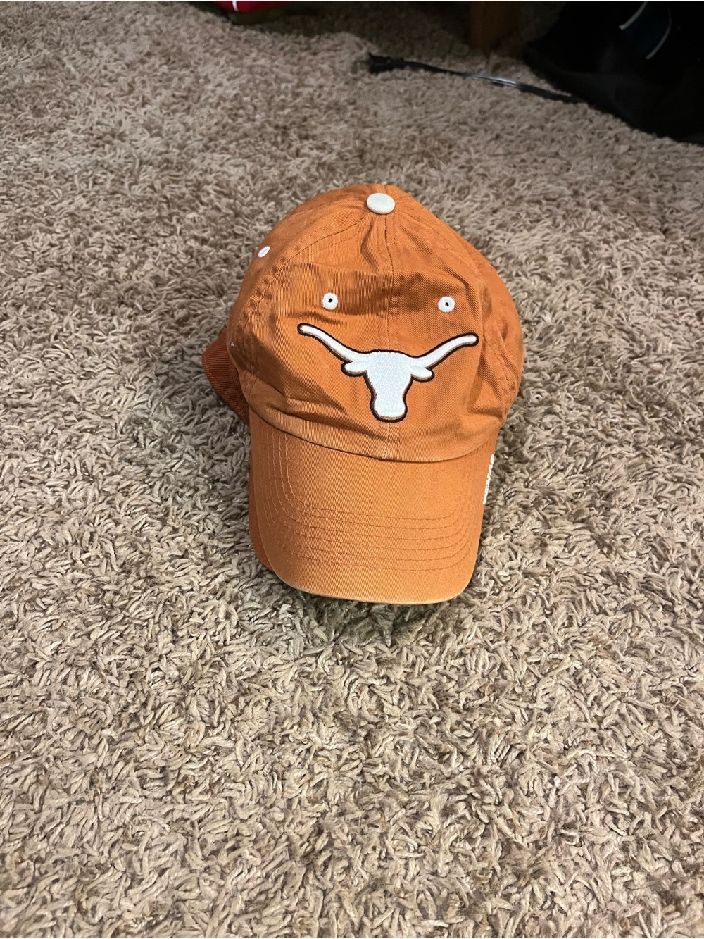 Embroidered Longhorn Orange Baseball Cap - Unbranded